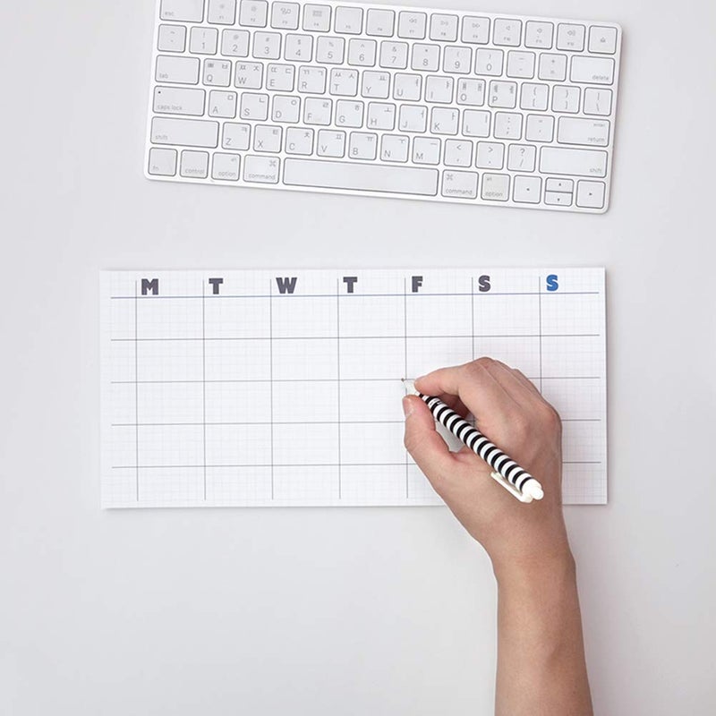 JSTORY Sticky Planner Adhesive Paper Note Columnar Scheduler Organizer To-do One Size Large White - Image 2